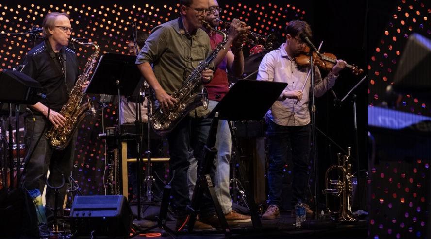 On stage at Blumenthal Arts